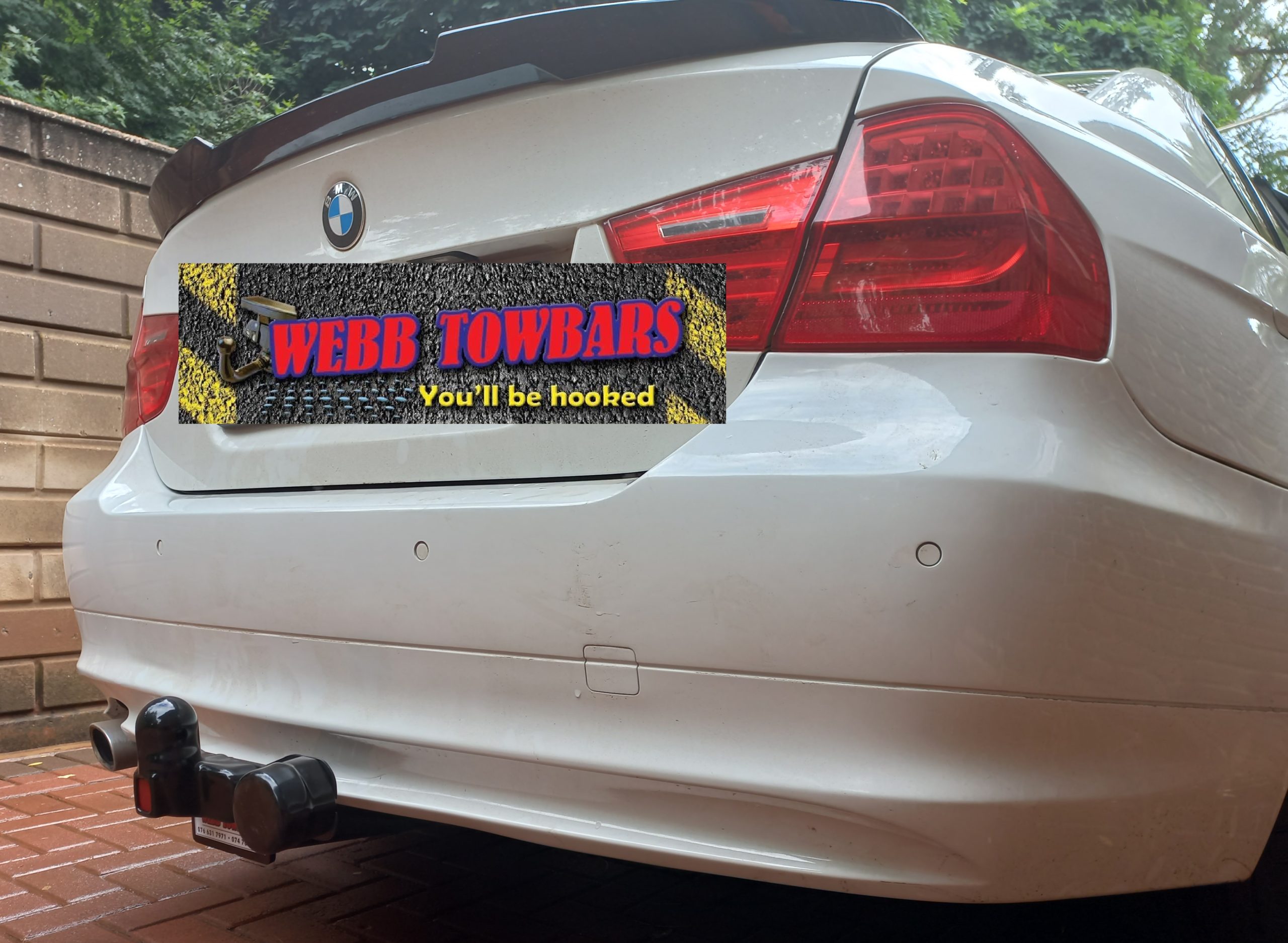 Professional installation from Webb Towbars Fitment Centre on a BMW E90 in Gauteng, South Africa.