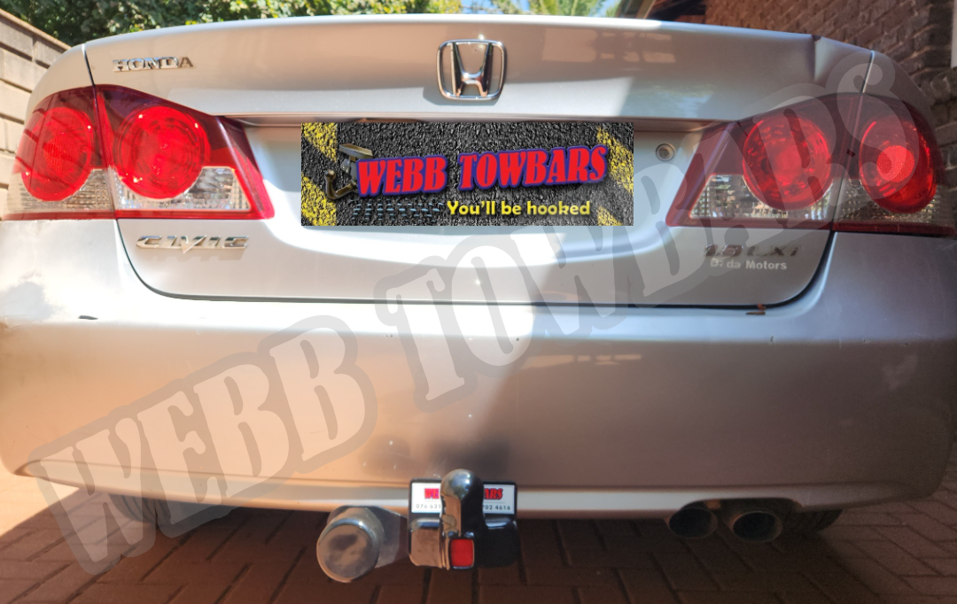 Honda Civic Sedan with Standard Towbar by Webb Towbars in Gauteng, South Africa