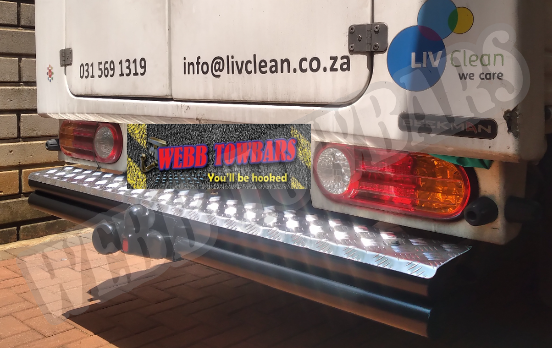 Hyundai H100 with Double Tube and Step Towbar by Webb Towbars in Gauteng, South Africa