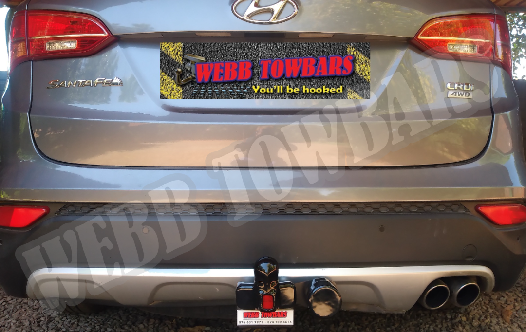 Hyundai Santa Fe with Standard Towbar by Webb Towbars in Gauteng, South Africa