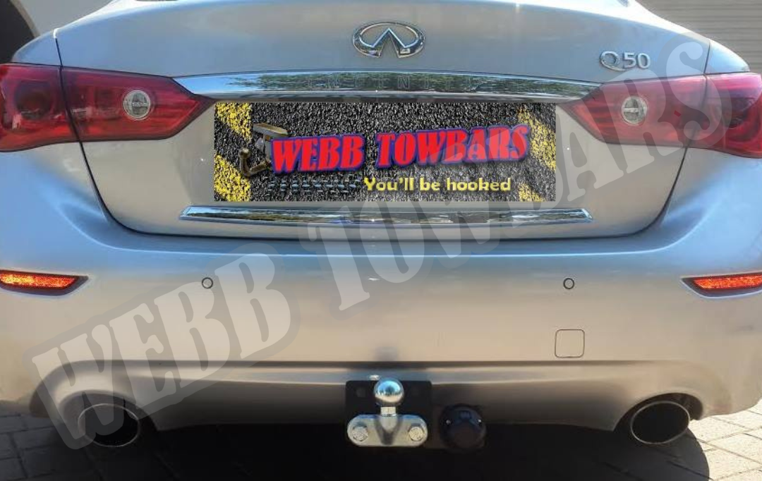 Infiniti Q50 with Standard Towbar by Webb Towbars in Gauteng, South Africa