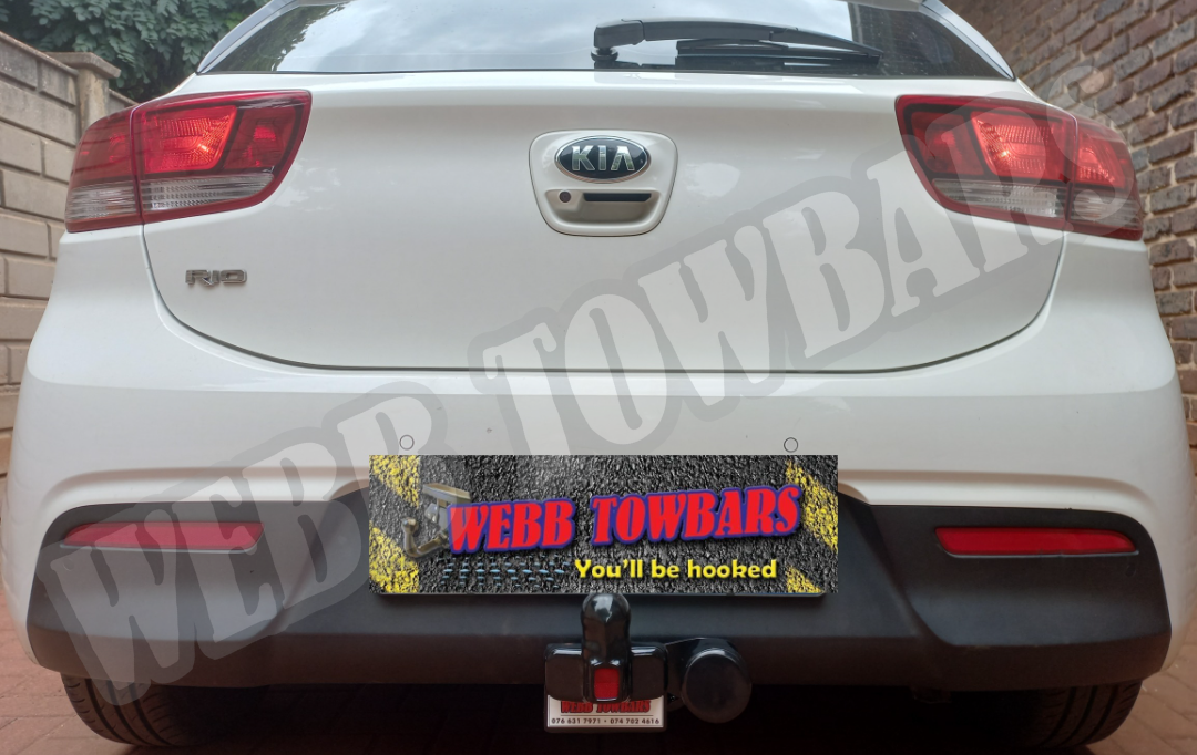 Kia Rio Hatchback with Standard Towbar by Webb Towbars in Gauteng, South Africa