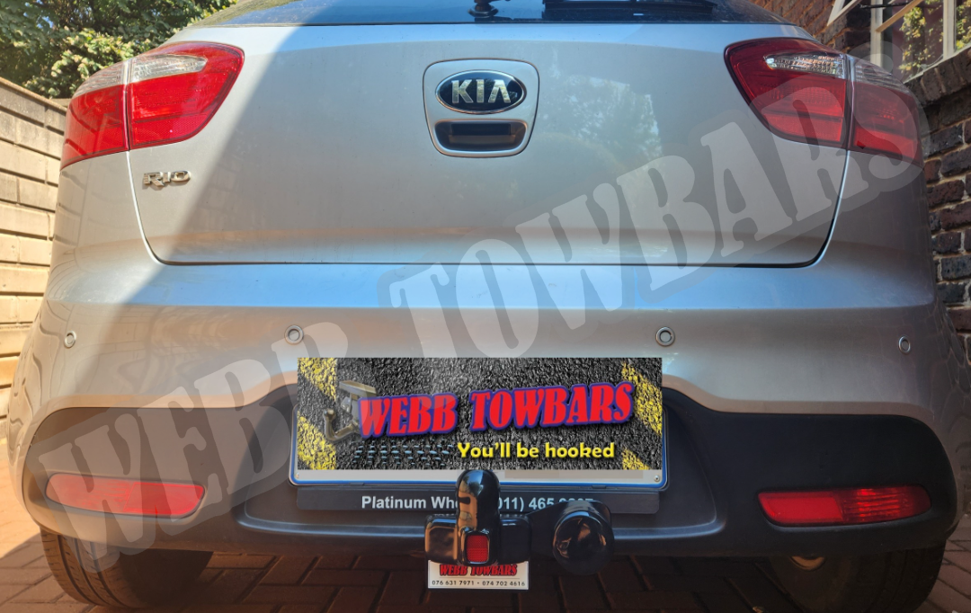 Kia Rio Hatchback with Standard Towbar by Webb Towbars in Gauteng, South Africa