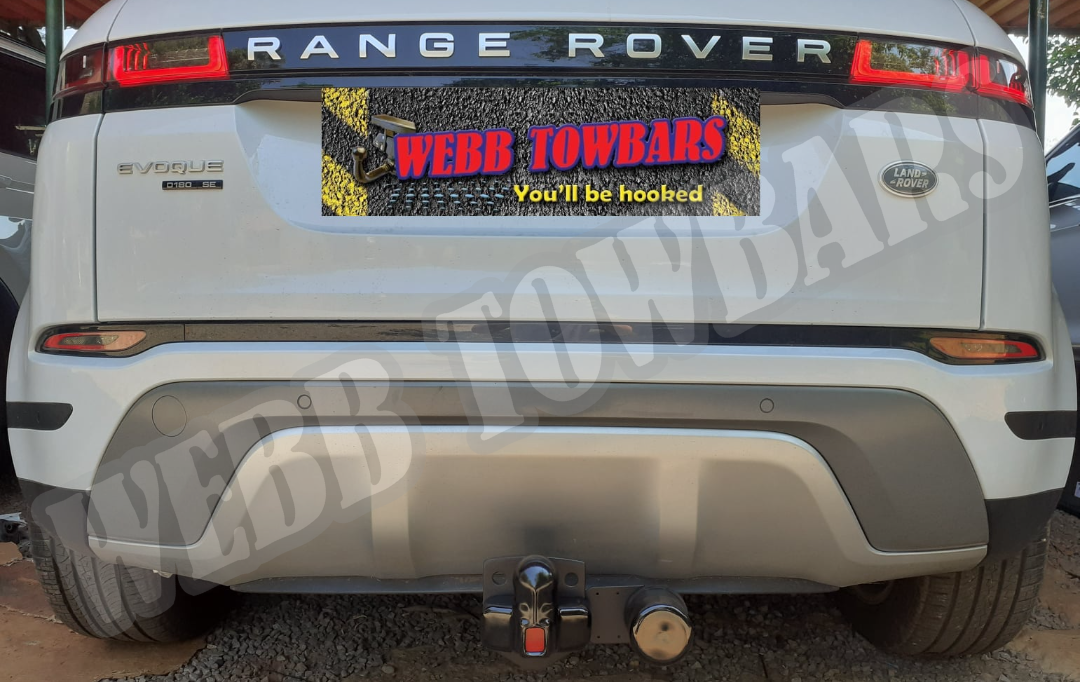 Land Rover Range Rover Evoque with Standard Towbar by Webb Towbars in Gauteng, South Africa