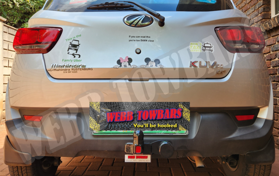 Mahindra KUV100 with Standard Towbar by Webb Towbars in Gauteng, South Africa