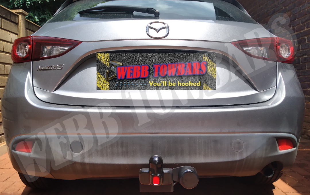 Mazda 3 Hatchback with Standard Towbar by Webb Towbars in Gauteng, South Africa