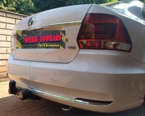 VW Polo equipped with a professionally installed towbar at Webb Towbars Fitment Centre