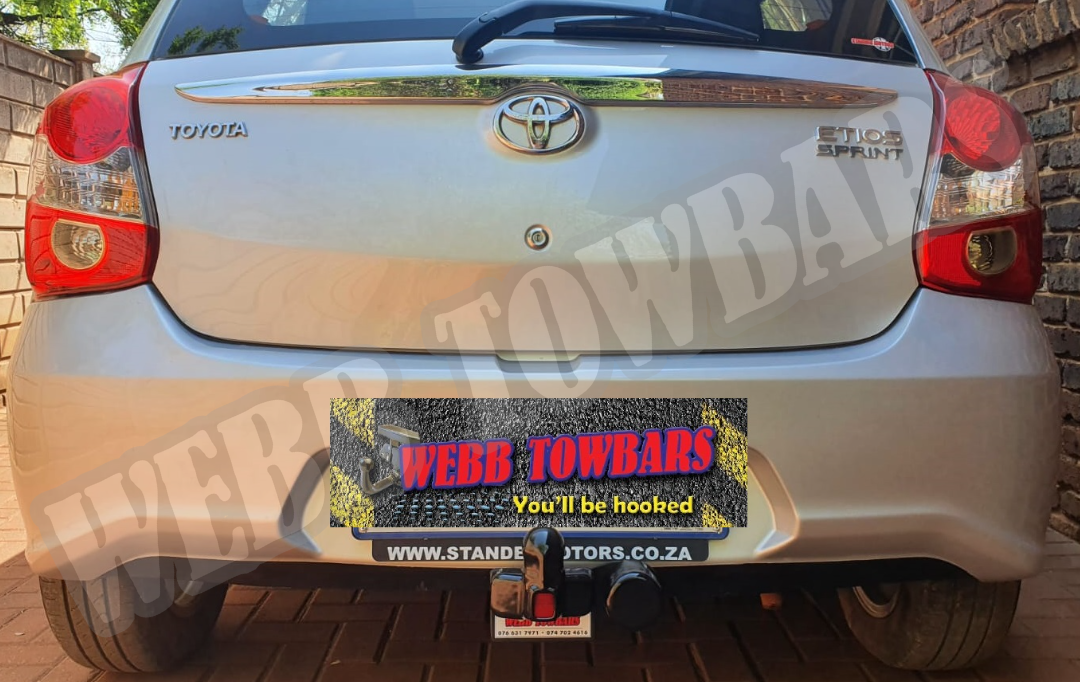 Toyota Etios Sprint Hatchback - Standard Towbar by Webb Towbars: Manufactured and Fitted in Gauteng, South Africa