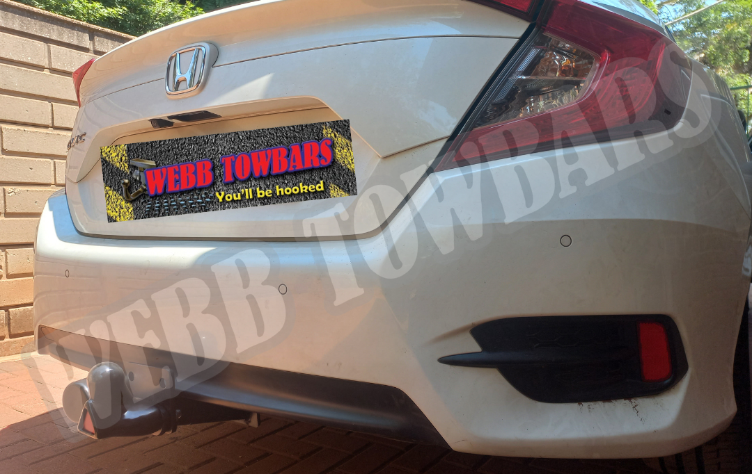 Honda Civic Sedan with Standard Towbar by Webb Towbars in Gauteng, South Africa