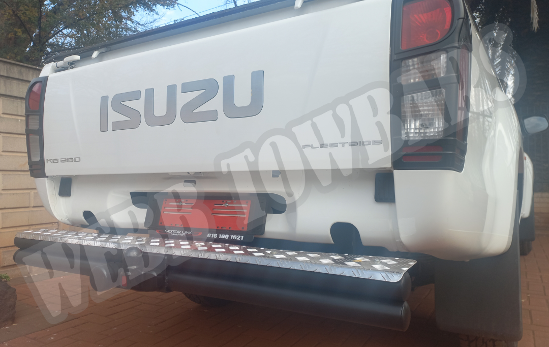 Isuzu KB250 Fleetside - Double Tube & Step Towbar by Webb Towbars Gauteng, South Africa - Enhance the Functionality and Style of Your Isuzu Pickup with this Premium Towbar