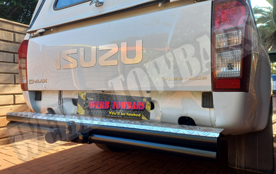 Isuzu D-Max with Double Tube and Step Towbar by Webb Towbars in Gauteng, South Africa