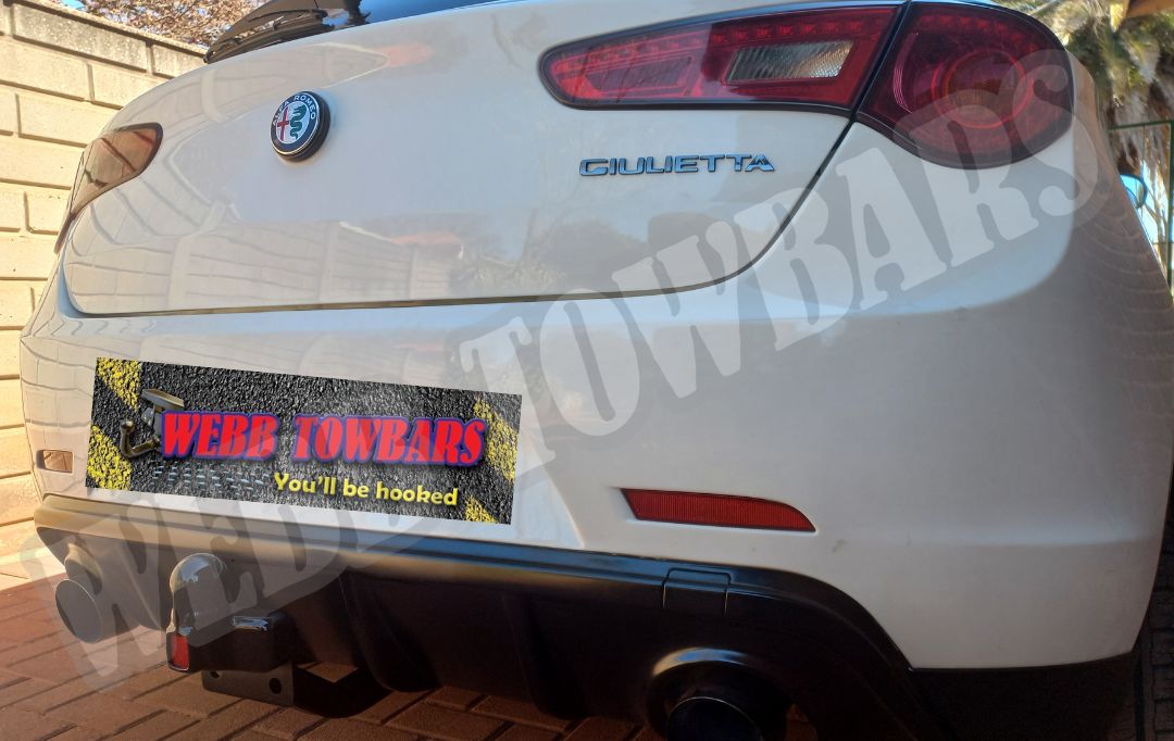 Alfa Romeo Giulietta - Detachable Towbar manufactured and fitted by Webb Towbars in Gauteng, South Africa - Reliable Towing Solution