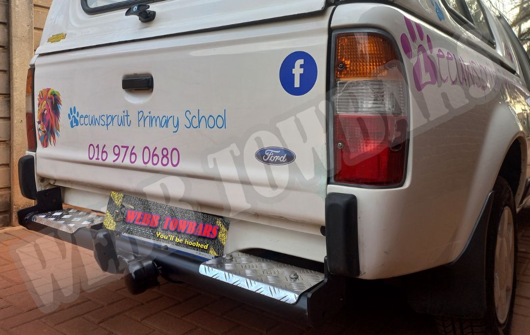 Ford Bantam - Straight Pipe with Step Towbar by Webb Towbars in Gauteng, South Africa