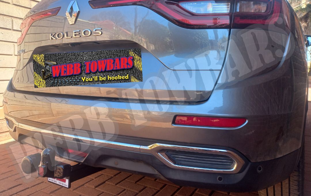 Renault Koleos with a Standard Towbar, expertly manufactured and fitted by Webb Towbars in Gauteng, South Africa for dependable towing capability.