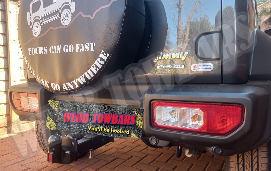 Suzuki Jimny with Detachable Towbar, manufactured and fitted by Webb Towbars in Gauteng, South Africa for versatile and reliable towing solutions.