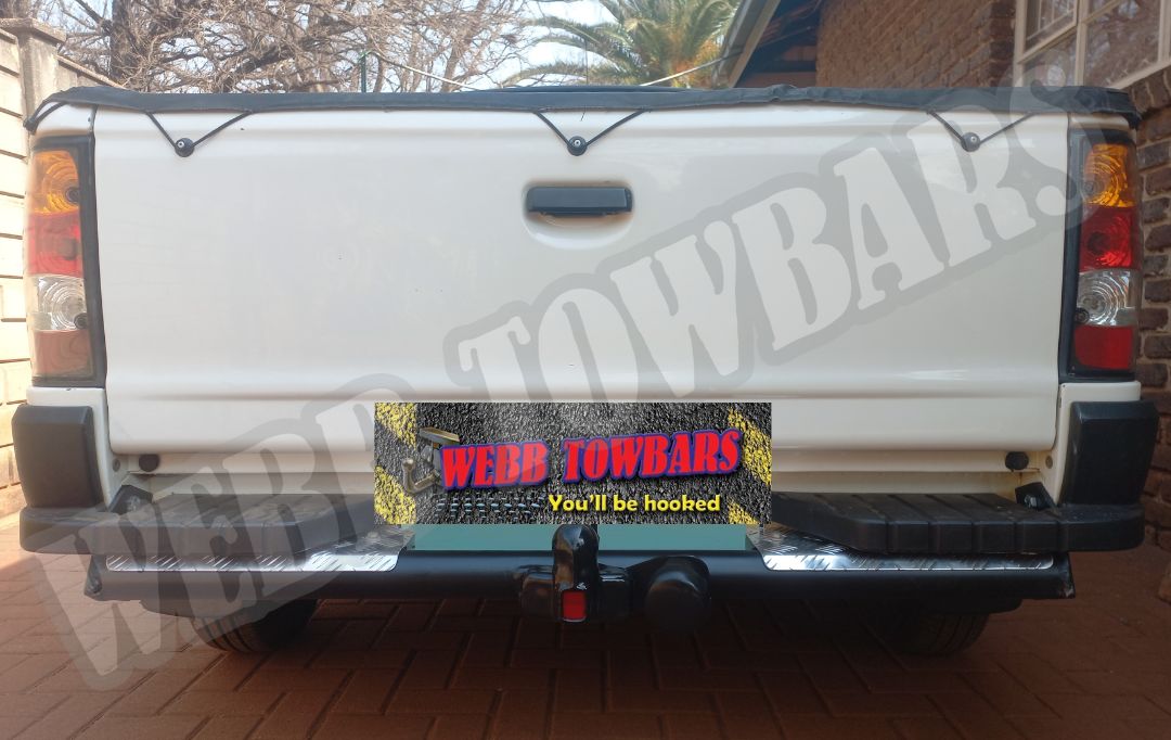 Ford Bantam with straight pipe and step towbar, expertly manufactured and fitted by Webb Towbars in Gauteng, South Africa for enhanced towing and utility.