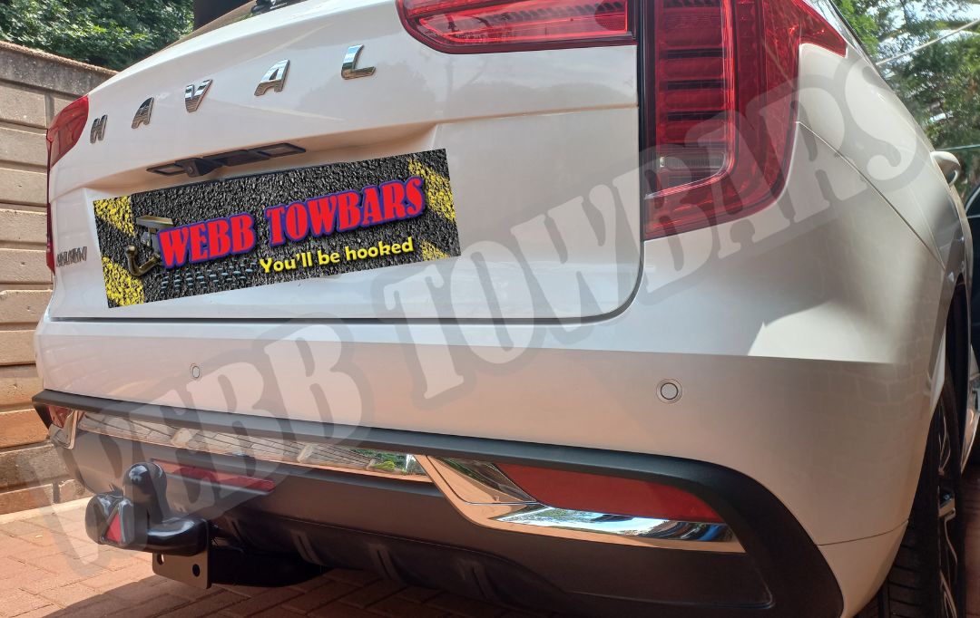 Haval Jolion with standard towbar, manufactured and fitted by Webb Towbars in Gauteng, South Africa for durable towing performance.