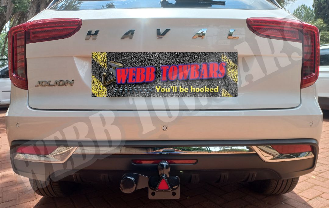 Haval Jolion with standard towbar, manufactured and fitted by Webb Towbars in Gauteng, South Africa for durable towing performance.