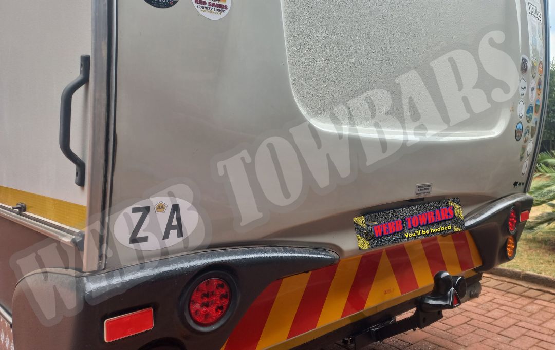 Sprite Splash Caravan with standard towbar manufactured and fitted by Webb Towbars in Gauteng, South Africa, providing top-tier towing solutions for your caravan adventures.