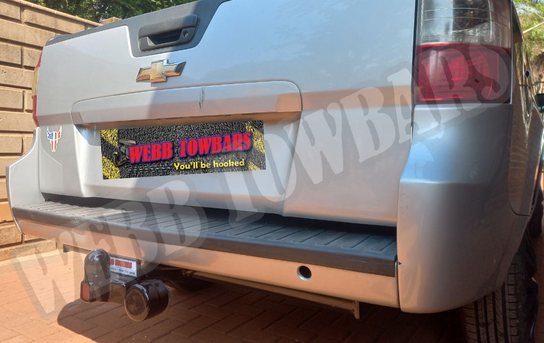 Chevrolet Utility fitted with a standard towbar, expertly manufactured and installed by Webb Towbars in Gauteng, South Africa for dependable towing solutions.