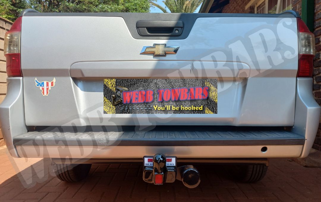 Chevrolet Utility fitted with a standard towbar, expertly manufactured and installed by Webb Towbars in Gauteng, South Africa for dependable towing solutions.