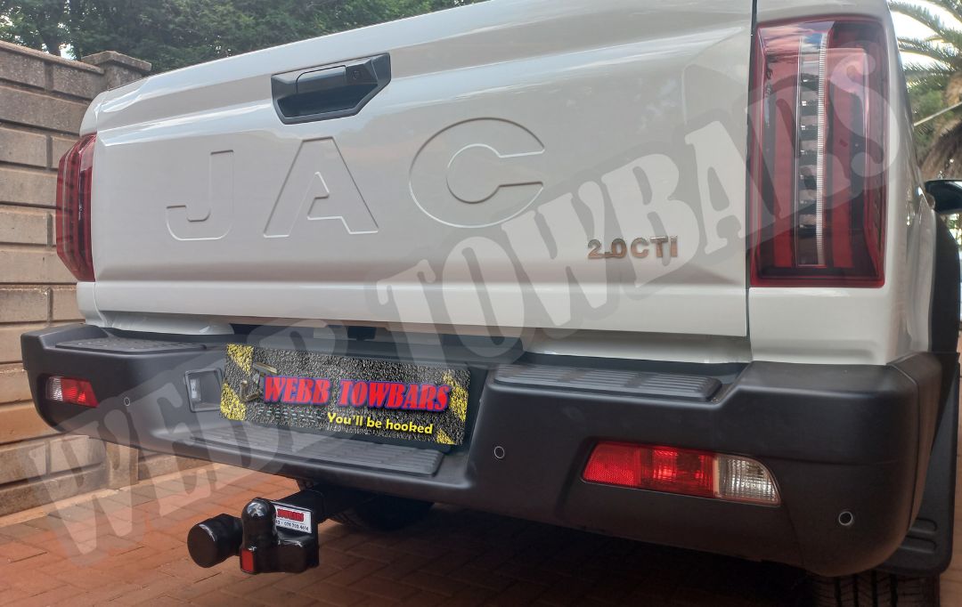 JAC Motors T9 standard towbar, manufactured and professionally fitted by Webb Towbars in Gauteng, South Africa for reliable towing solutions.