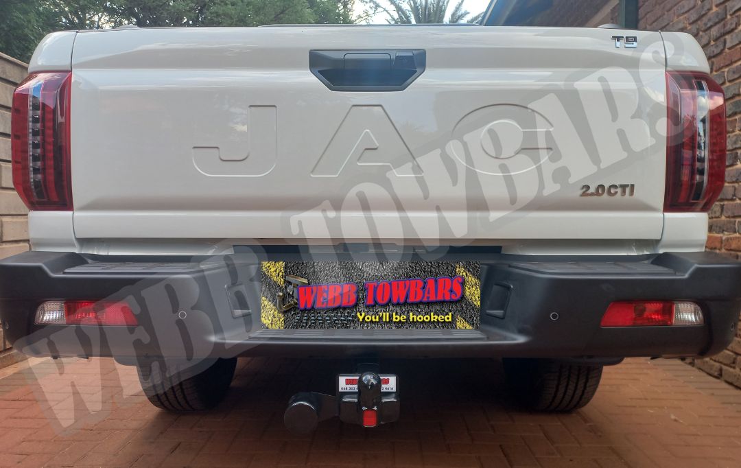 JAC Motors T9 standard towbar, manufactured and professionally fitted by Webb Towbars in Gauteng, South Africa for reliable towing solutions.