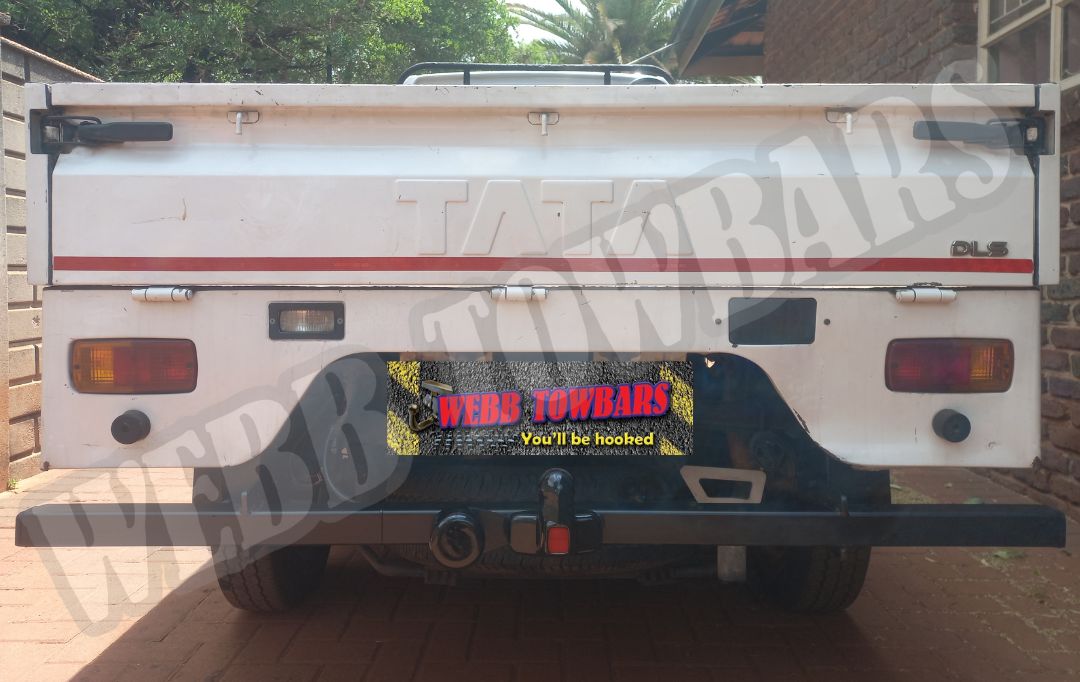 Tata Super Ace with standard towbar, professionally manufactured and fitted by Webb Towbars in Gauteng, South Africa for dependable towing.