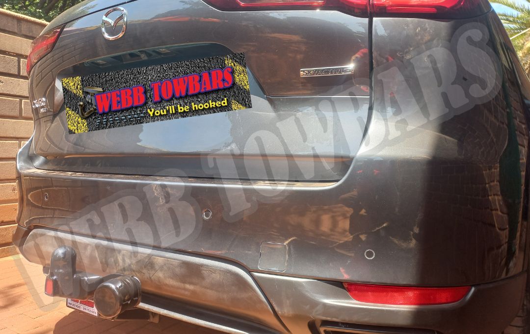 Mazda CX-60 equipped with a standard towbar, manufactured and installed by Webb Towbars in Gauteng, South Africa for reliable towing performance.