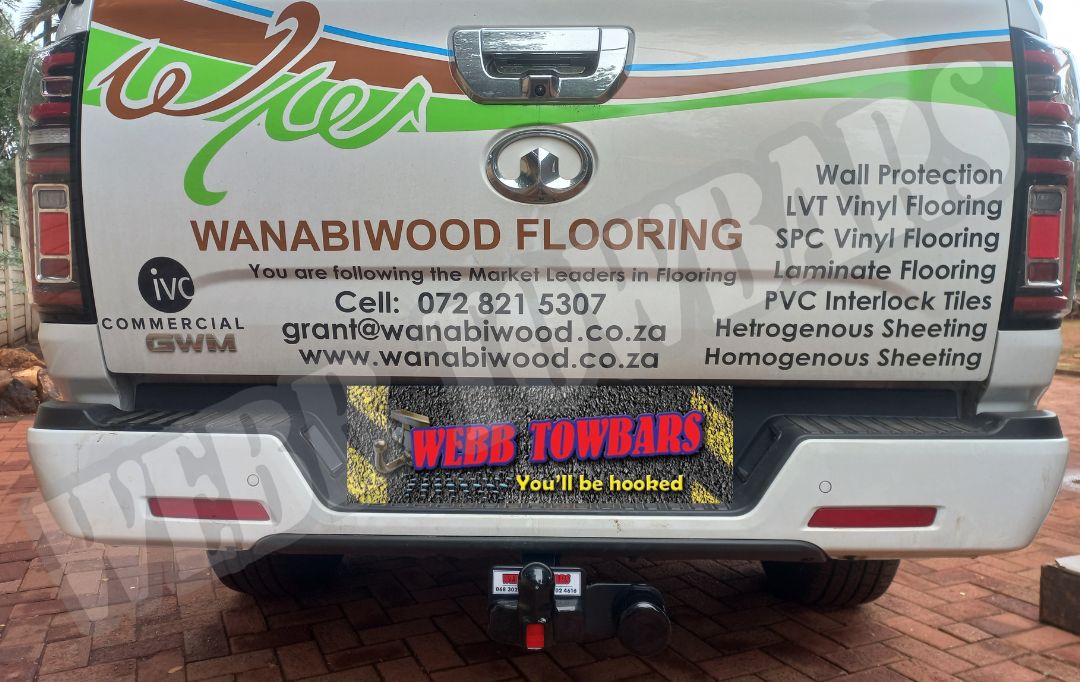 High-quality GWM P-Series Standard Towbar manufactured and expertly fitted by Webb Towbars in Gauteng, South Africa – ensuring reliable towing performance.