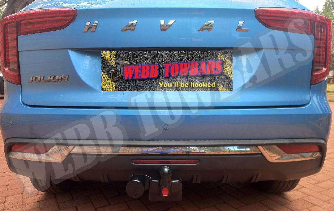 Haval Jolion fitted with a durable standard towbar, professionally manufactured and installed by Webb Towbars in Gauteng, South Africa, ensuring reliable towing capabilities.