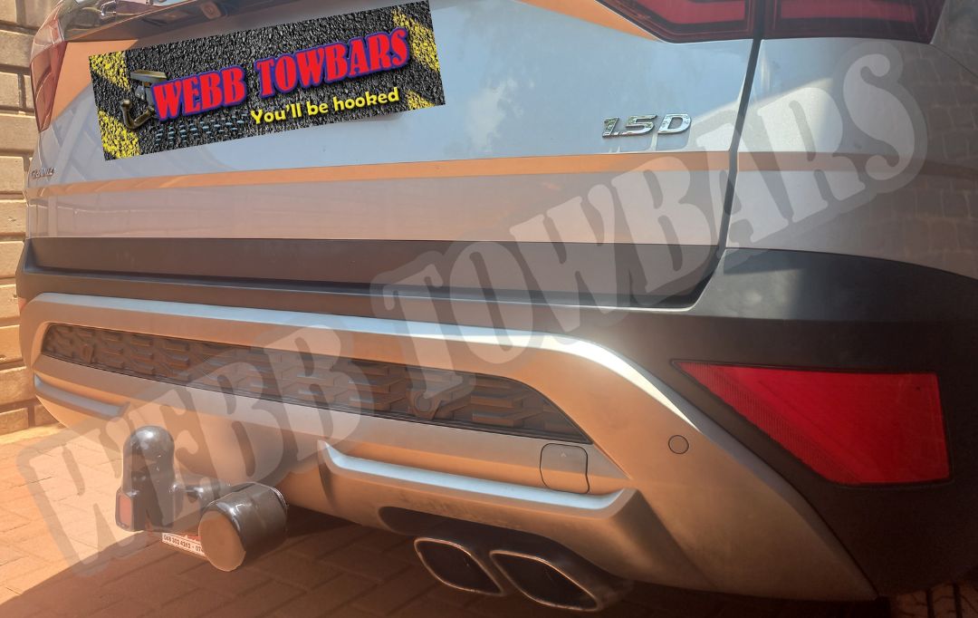 Hyundai Creta Grand standard towbar professionally manufactured and fitted by Webb Towbars in Gauteng, South Africa for reliable towing solutions