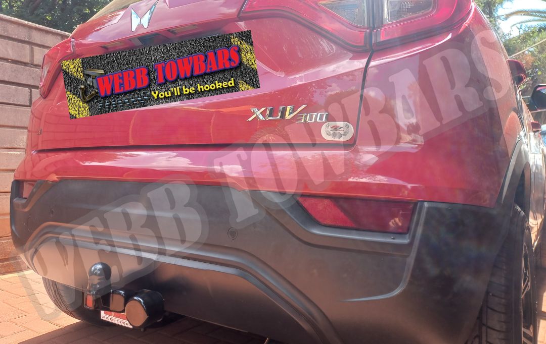 Mahindra XUV300 standard towbar expertly manufactured and installed by Webb Towbars in Gauteng, South Africa, ensuring dependable towing performance