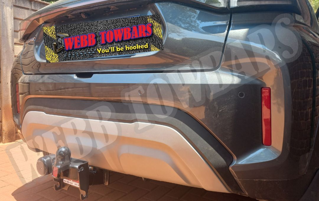 Suzuki Fronx fitted with Standard Towbar and Bicycle Rack Bracket, expertly manufactured and installed by Webb Towbars in Gauteng, South Africa – ideal for versatile towing and bike transport.