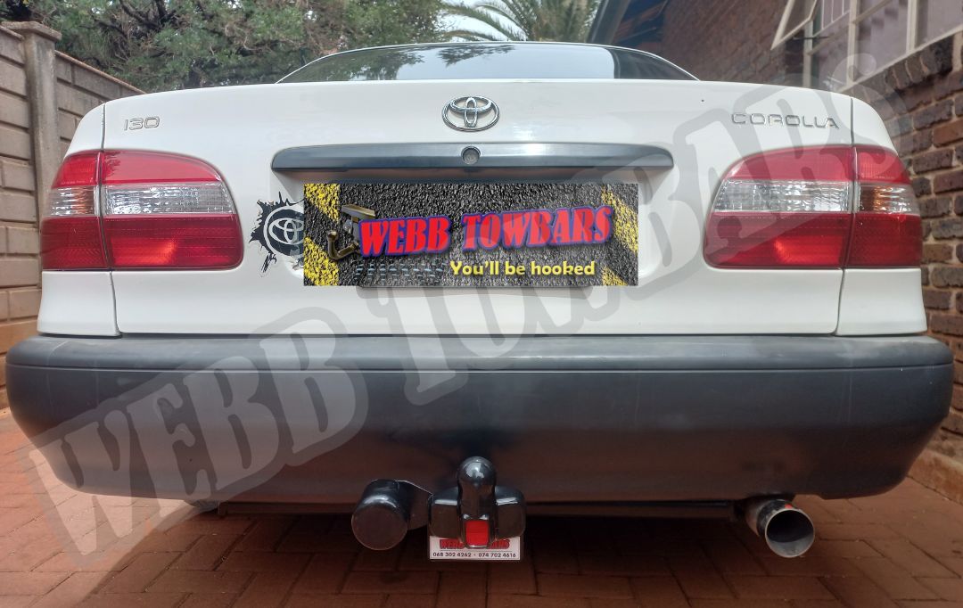 Toyota Corolla Standard Towbar manufactured and installed by Webb Towbars in Gauteng, South Africa – Reliable and durable towing solution.