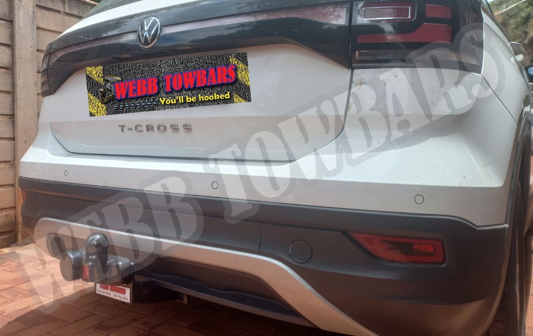 Volkswagen T-Cross standard towbar expertly manufactured and fitted by Webb Towbars in Gauteng, South Africa for dependable towing performance