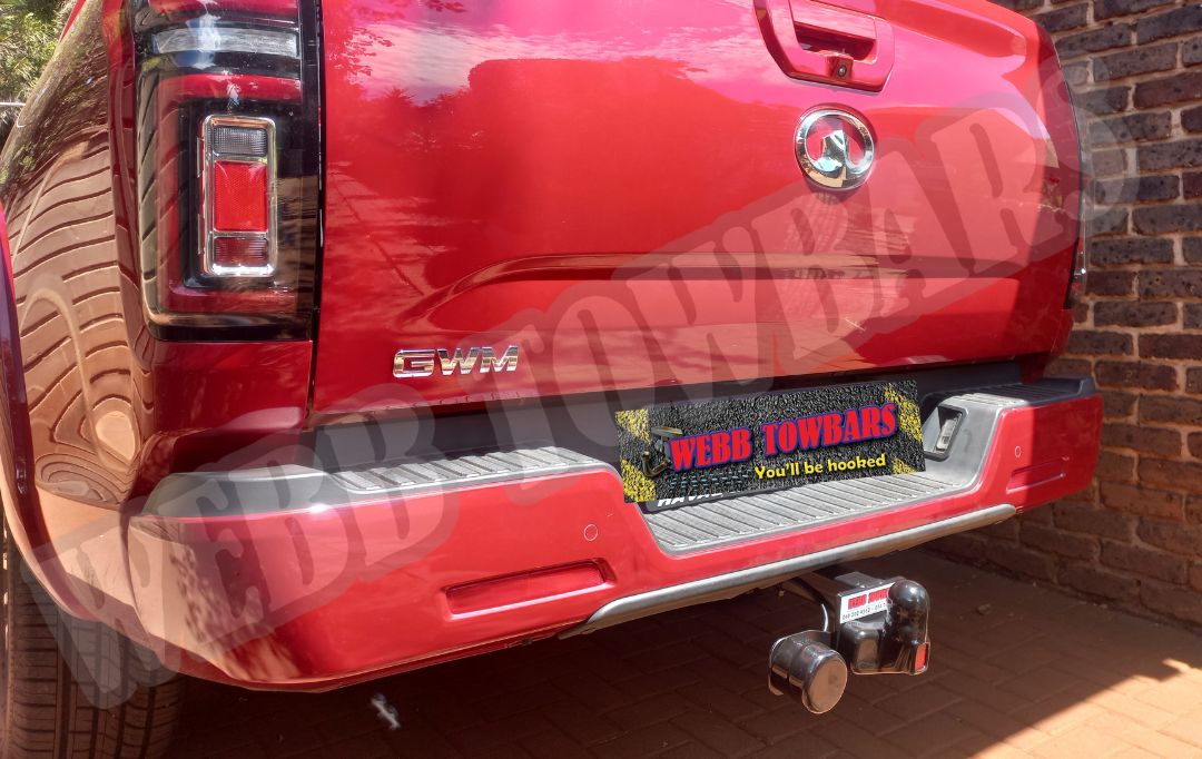 GWM P-Series standard towbar, expertly manufactured and fitted by Webb Towbars in Gauteng, South Africa, ensuring reliable towing capability.