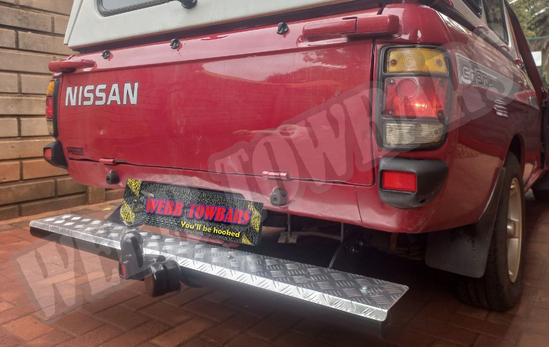 Nissan 1400 Straight Pipe with Step Towbar – Precision Manufactured and Fitted by Webb Towbars in Gauteng, South Africa
