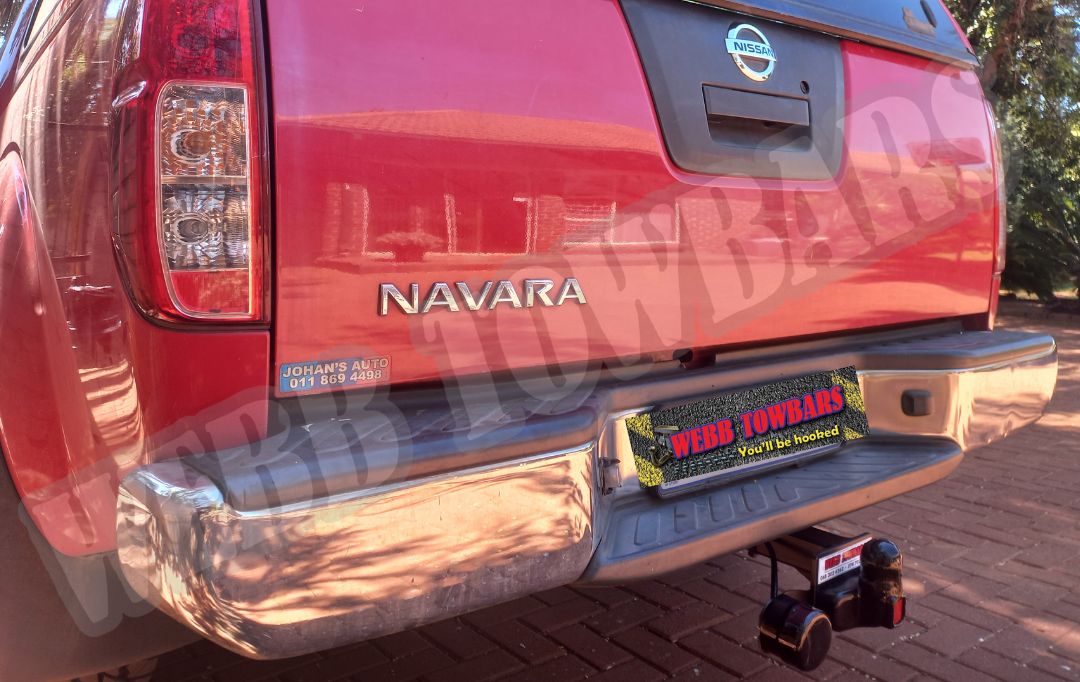 Nissan Navara standard towbar professionally manufactured and fitted by Webb Towbars in Gauteng, South Africa for reliable towing performance