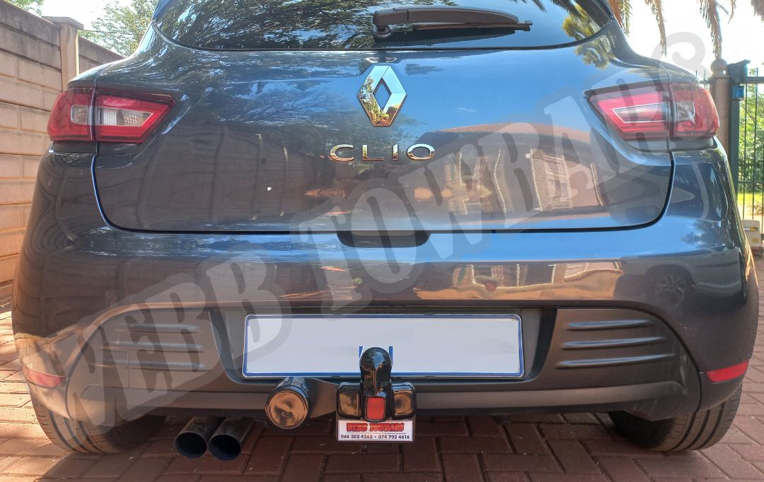 Renault Clio standard towbar expertly manufactured and fitted by Webb Towbars in Gauteng, South Africa for secure and efficient towing solutions