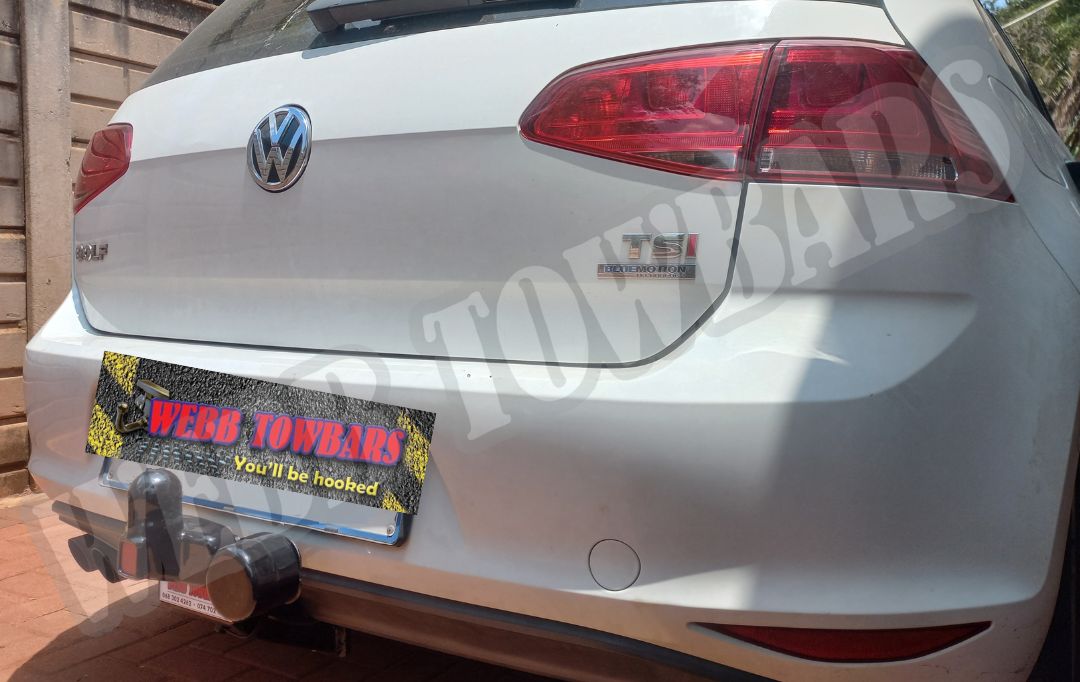 Volkswagen Golf 7 standard towbar, precision-engineered and fitted by Webb Towbars in Gauteng, South Africa for reliable towing performance