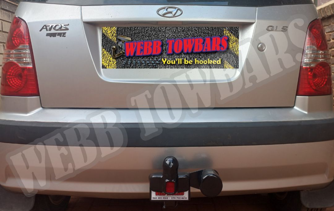 Hyundai Atos Standard Towbar, expertly manufactured and installed by Webb Towbars in Gauteng, South Africa – ensuring reliable towing and a perfect fit.
