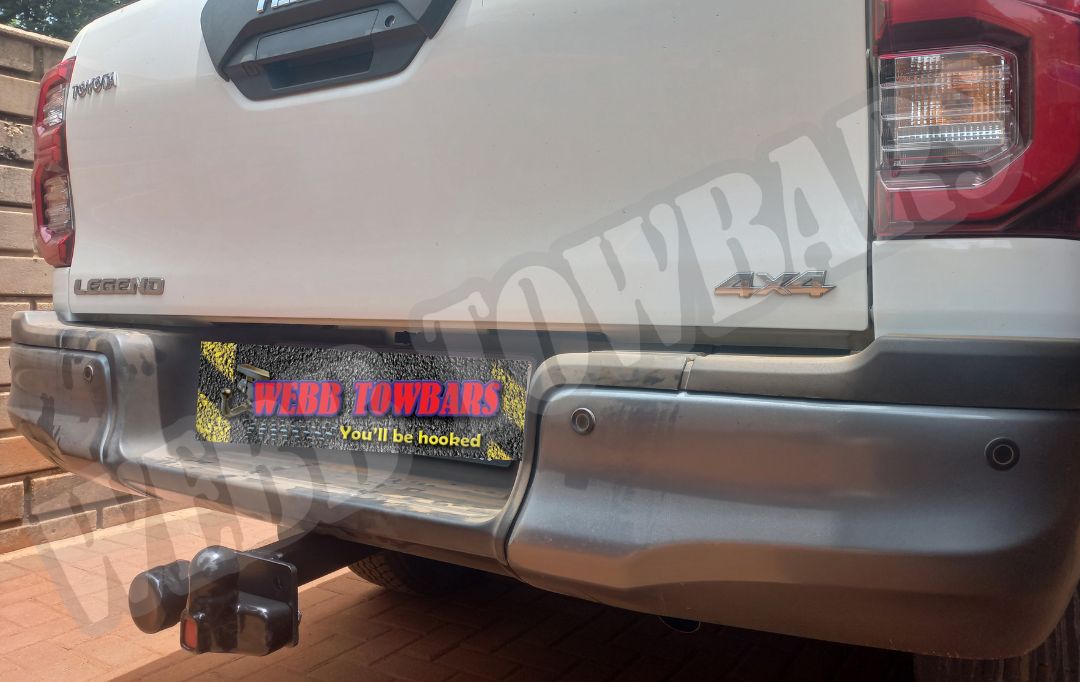 Toyota Hilux Legend Standard Towbar, expertly manufactured and installed by Webb Towbars in Gauteng, South Africa – durable and reliable towing solution.