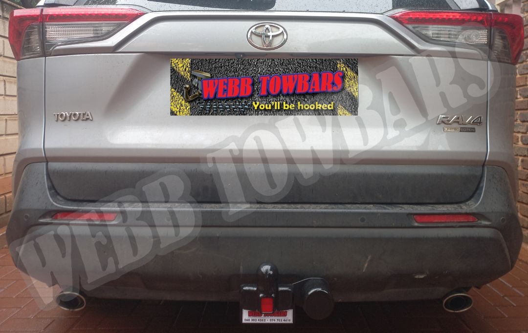 Toyota Rav4 Standard Towbar, professionally manufactured and fitted by Webb Towbars in Gauteng, South Africa – reliable and durable towing solution.