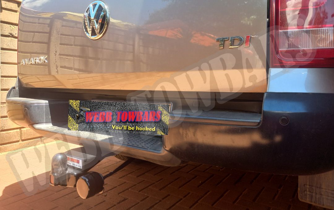 Volkswagen Amarok Standard Towbar, professionally manufactured and installed by Webb Towbars in Gauteng, South Africa for durable and secure towing.