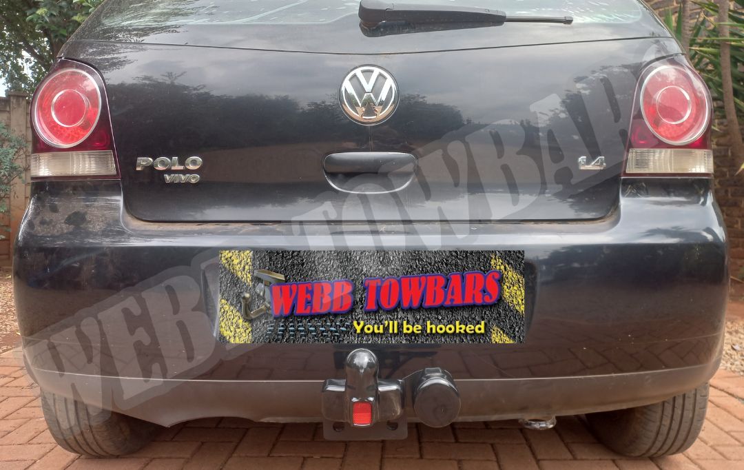 Volkswagen Polo Vivo Hatchback Standard Towbar, precision engineered and installed by Webb Towbars in Gauteng, South Africa for optimal towing capability and durability.