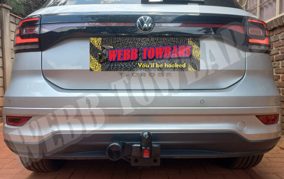 Volkswagen T-Cross Standard Towbar, expertly manufactured and fitted by Webb Towbars in Gauteng, South Africa – secure and high-quality towing solution.