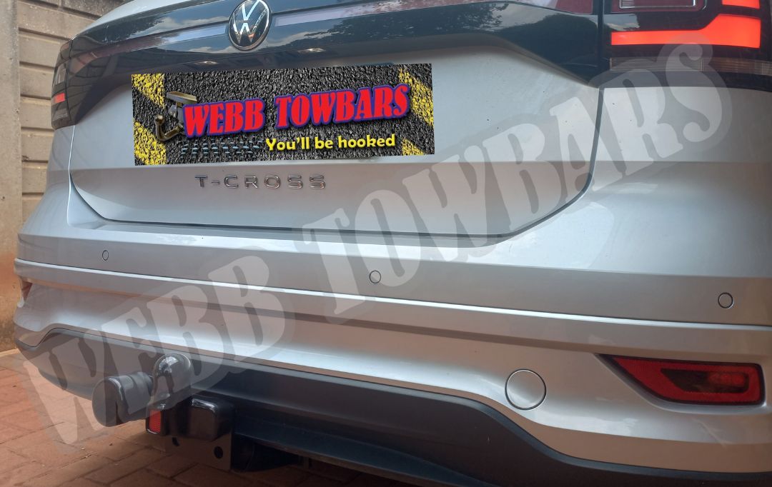 Volkswagen T-Cross Standard Towbar, expertly manufactured and fitted by Webb Towbars in Gauteng, South Africa – secure and high-quality towing solution.