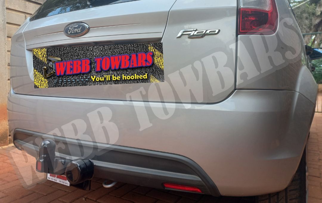 Ford Figo Hatchback Standard Towbar, expertly manufactured and installed by Webb Towbars in Gauteng, South Africa for reliable towing performance.