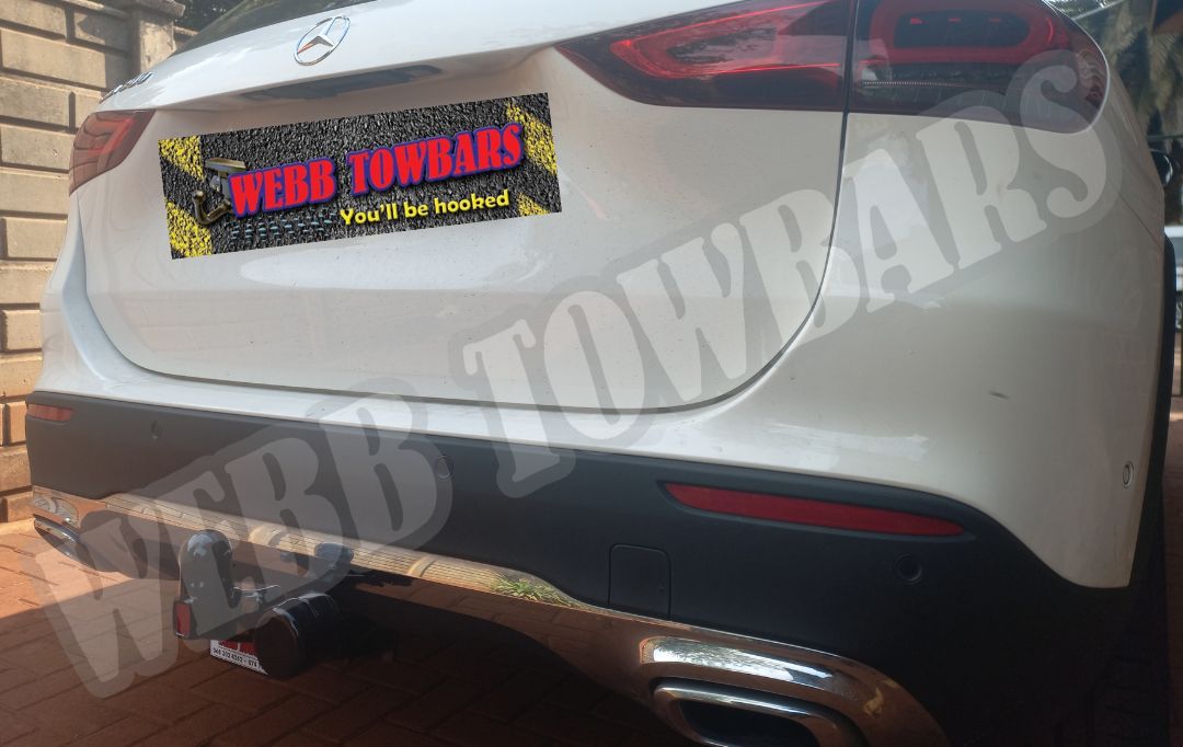 Mercedes Benz GLA200 fitted with a standard towbar by Webb Towbars in Gauteng, South Africa – expert local manufacturing and installation